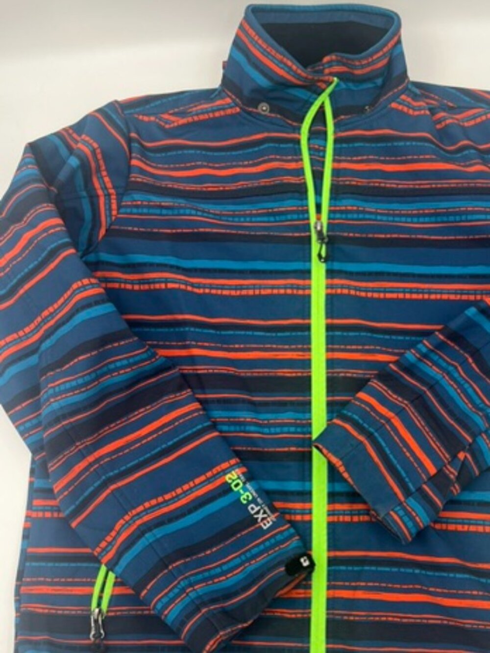 Killtec Boys Technical Outdoor Ski Jacket Size‎ 14 / D 164 Striped Blue Orange